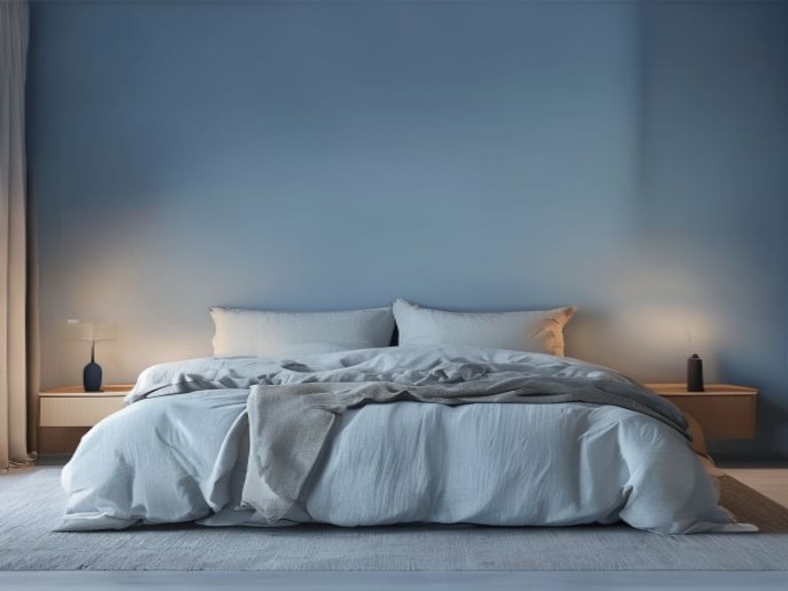 Serene evening light in a calm bedroom